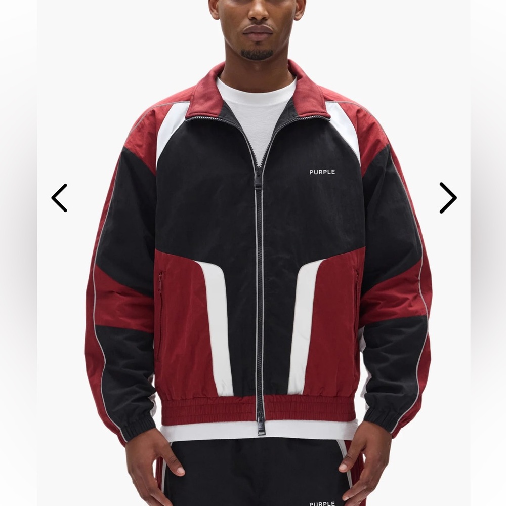 NWT Purple Brand‎ Wordmark Mens Track Jacket